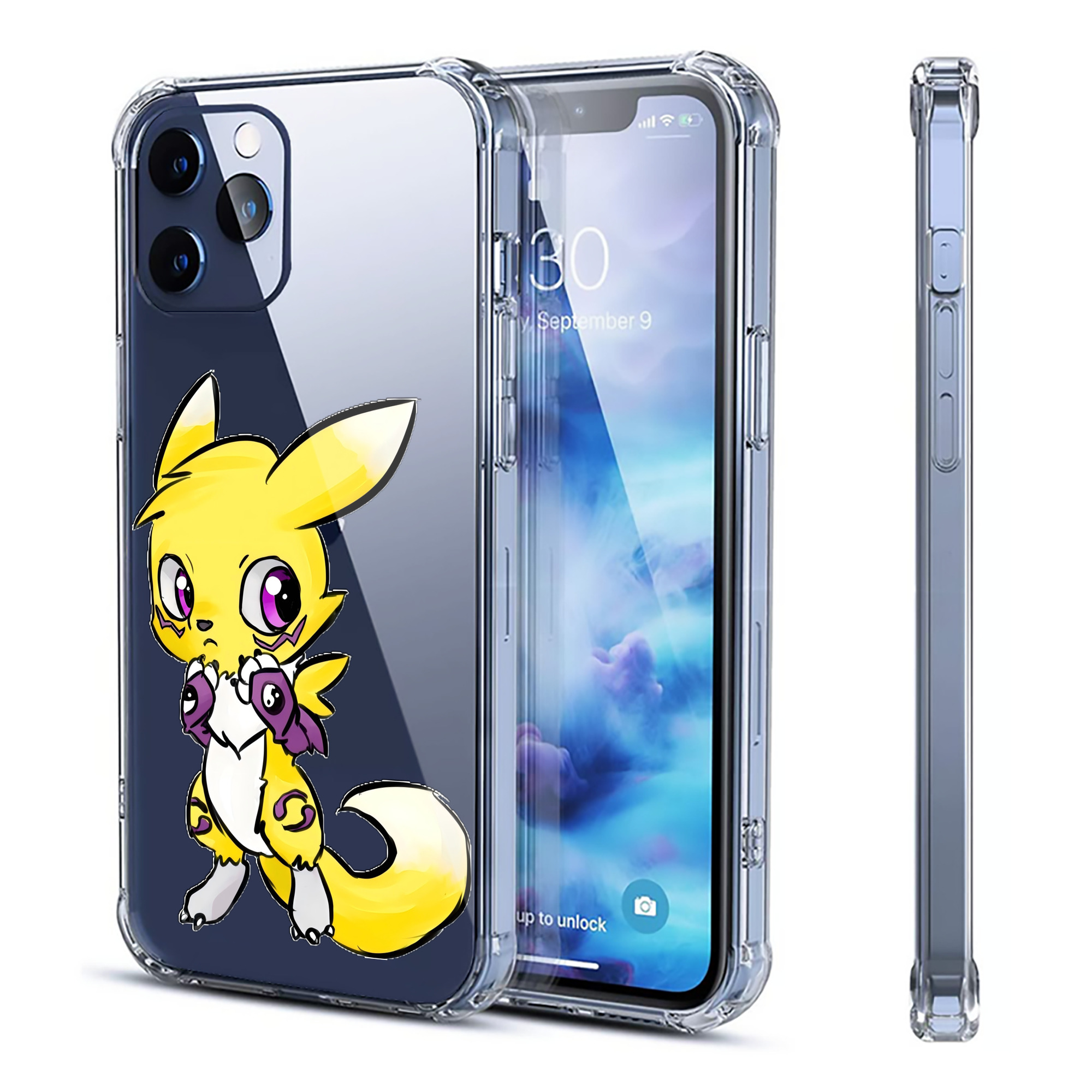 （画像用） Digimon デジタルモンスター/デジモン 【iPhone 12シリーズ対応】透明スマホケース（クリアソフトケース）